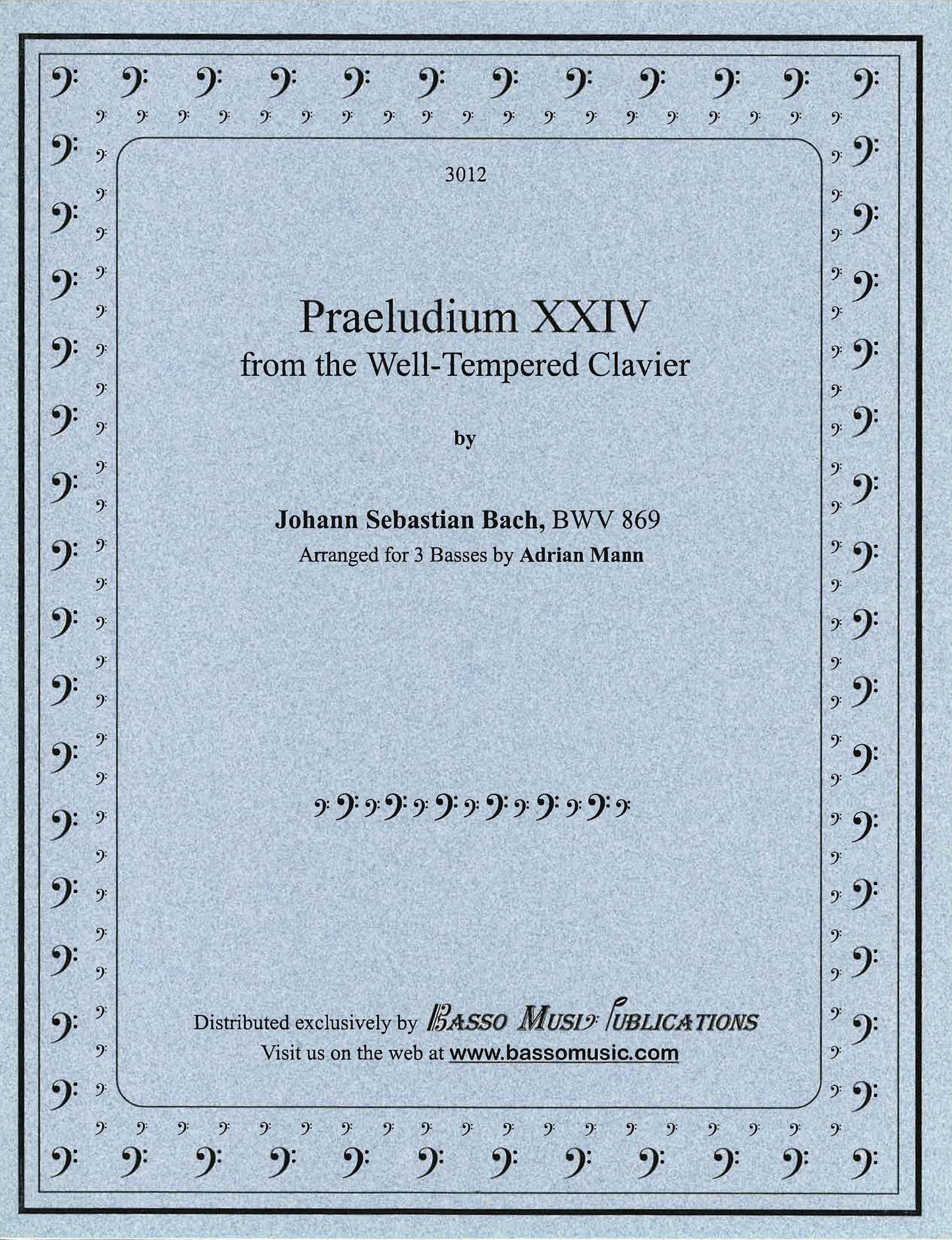 Bach J.S.: Praeludium XXIV (Arranged by Adrian Mann)