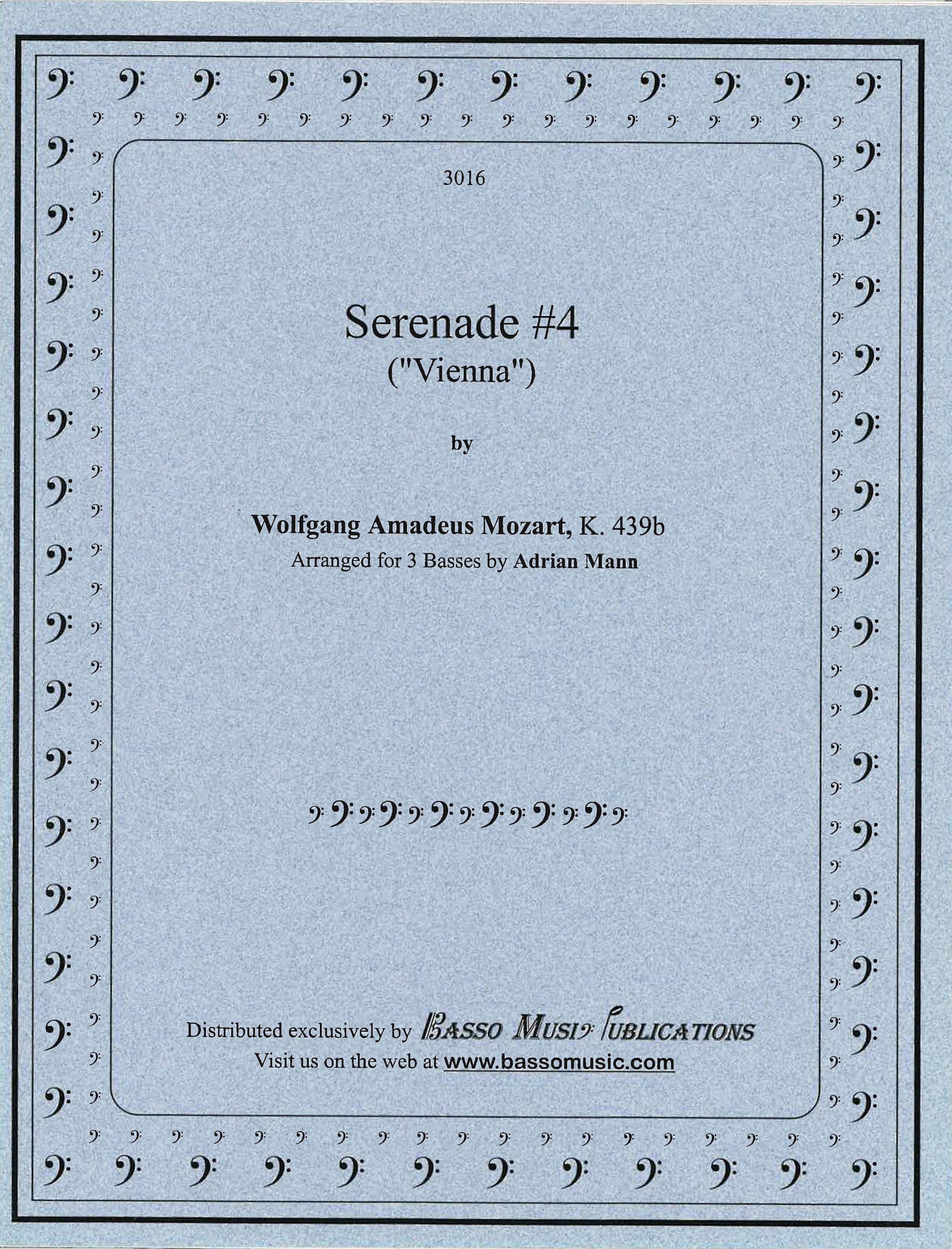 Mozart Serenade 4 "Vienna" Arranged by Adrian Mann ISB Store