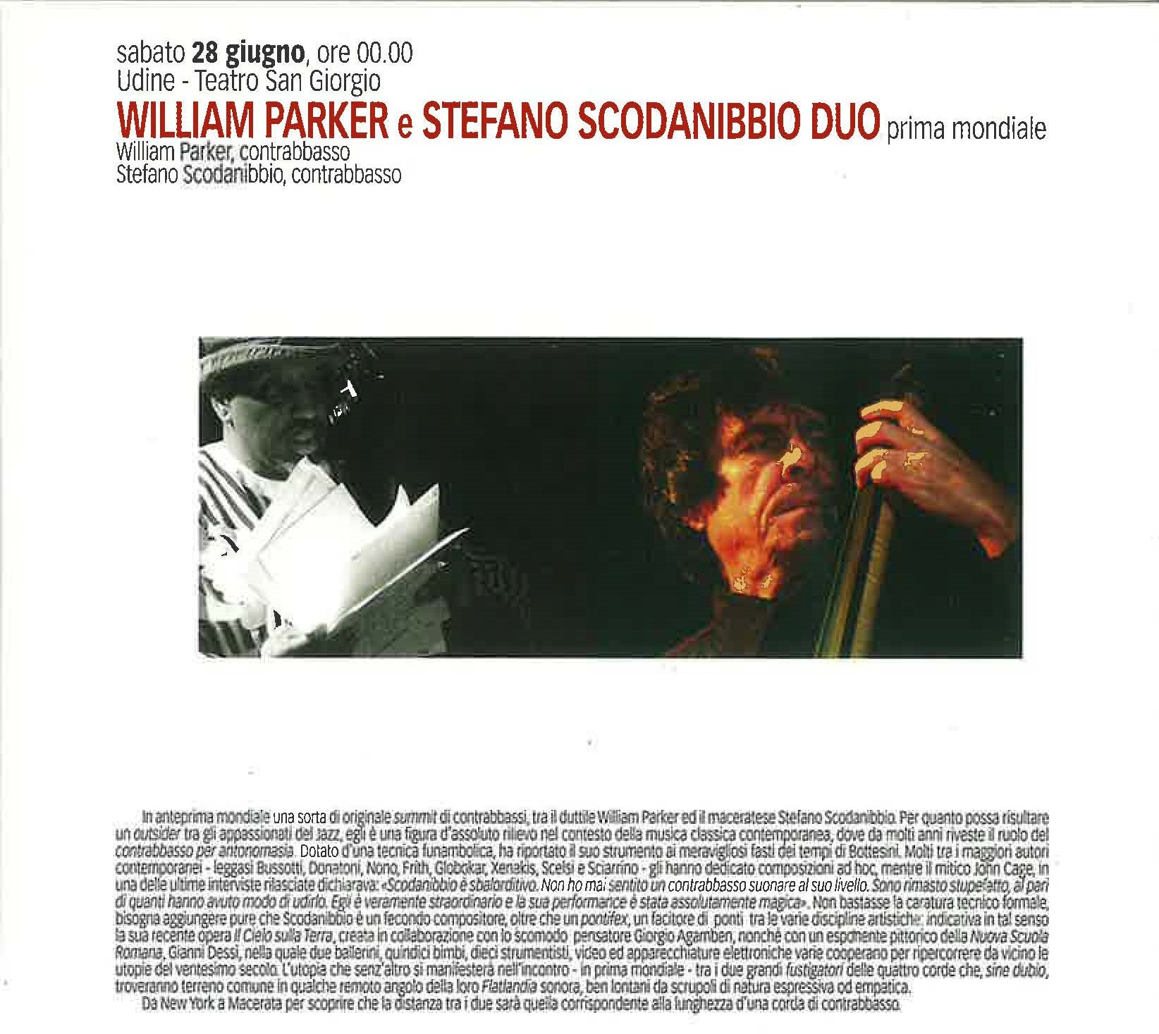 Scodanibbio William Parker e Stefano Scodanibbio Duo ISB Store