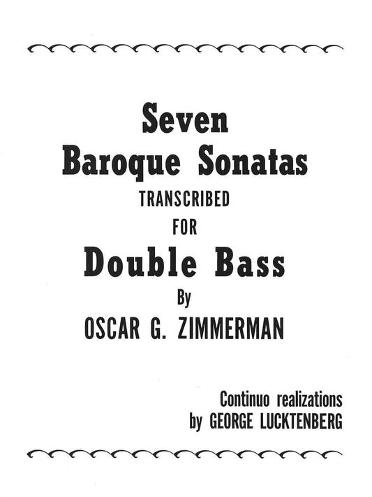 Zimmerman: Seven Baroque Sonatas (PIANO PART ONLY)