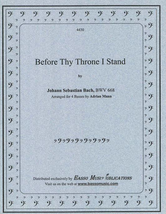 Bach, J.S.: Before Thy Throne I Stand (Arranged by Adrian Mann)