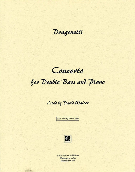 Dragonetti: Concerto for Double Bass Solo Tuning Piano Part Only