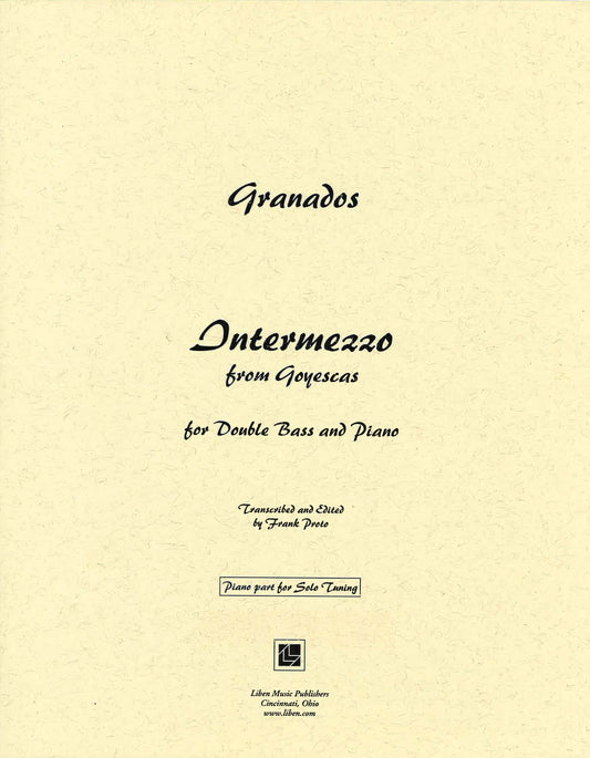 Granados: Intermezzo from Goyescas Solo Tuning Piano Part Only