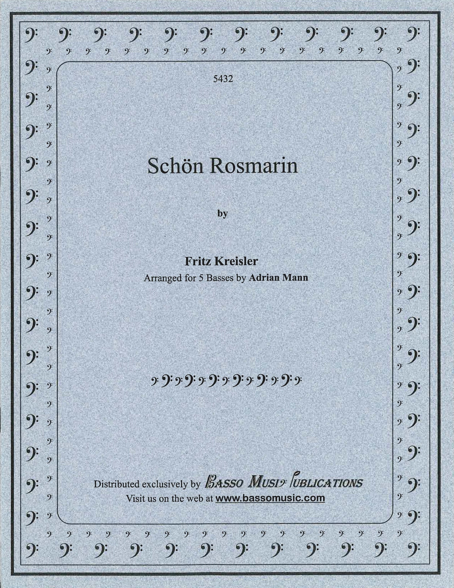 Kreisler: Schon Rosmarin Arranged by Adrian Mann